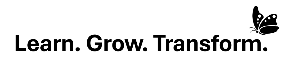 The WACC 2025 logo consists of the words Learn. Grow. Transform. with an icon of a butterfly at the end